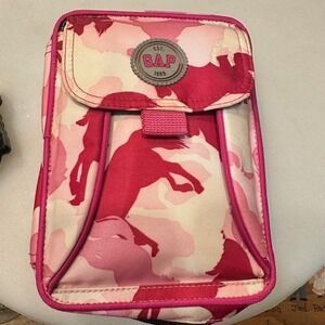 GAP Retro 90s Pink Horse Camo Pencil Case Pouch‎ Organizer School Supplies